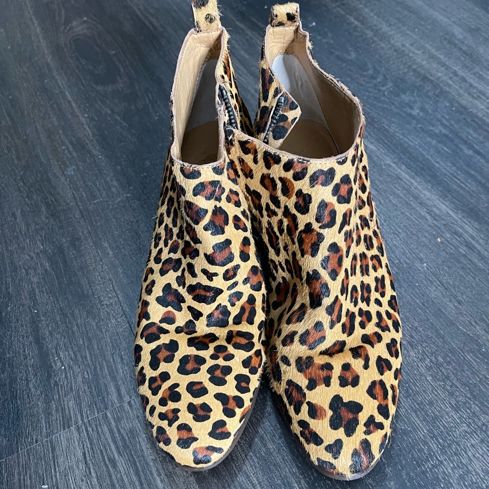 J. Crew Leopard Print Ankle Booties